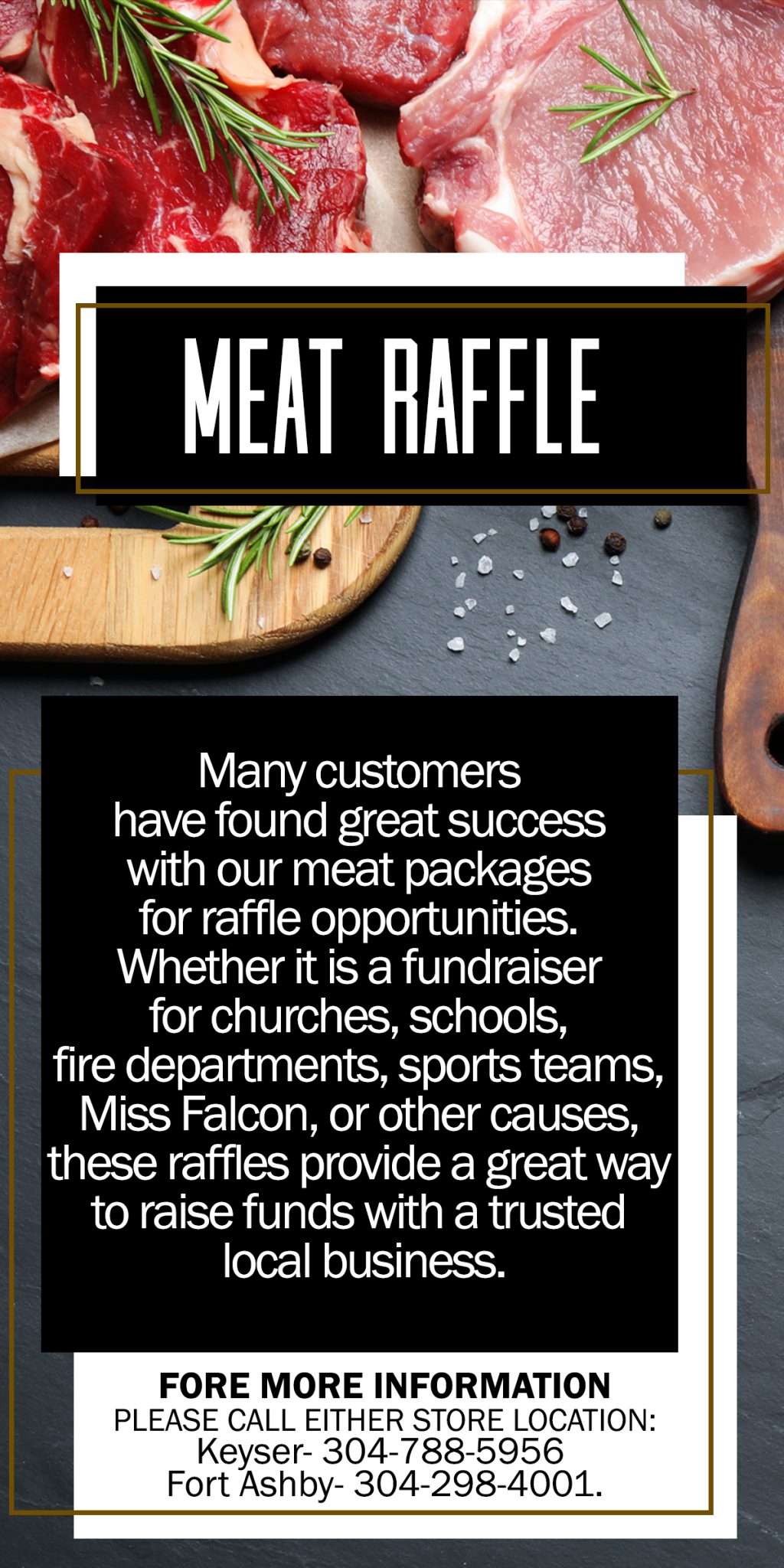 Meat Raffles Wayne's Country Fresh Meats Butcher Shop